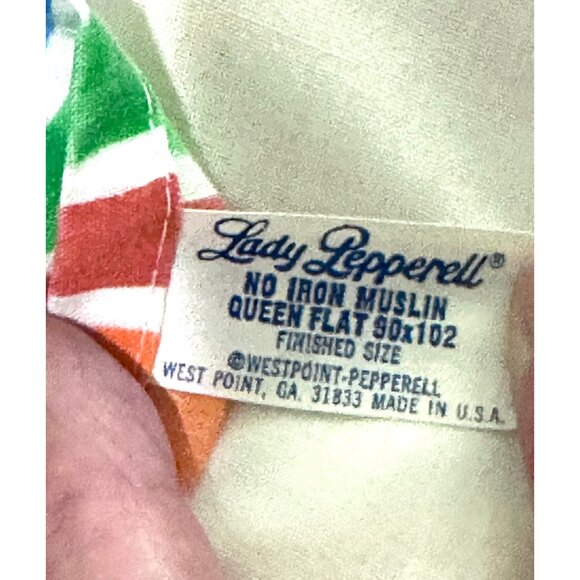 1970s vintage sheet set rainbow chevron "ricochet" pattern by Lady Pepperell - Picture 7 of 7